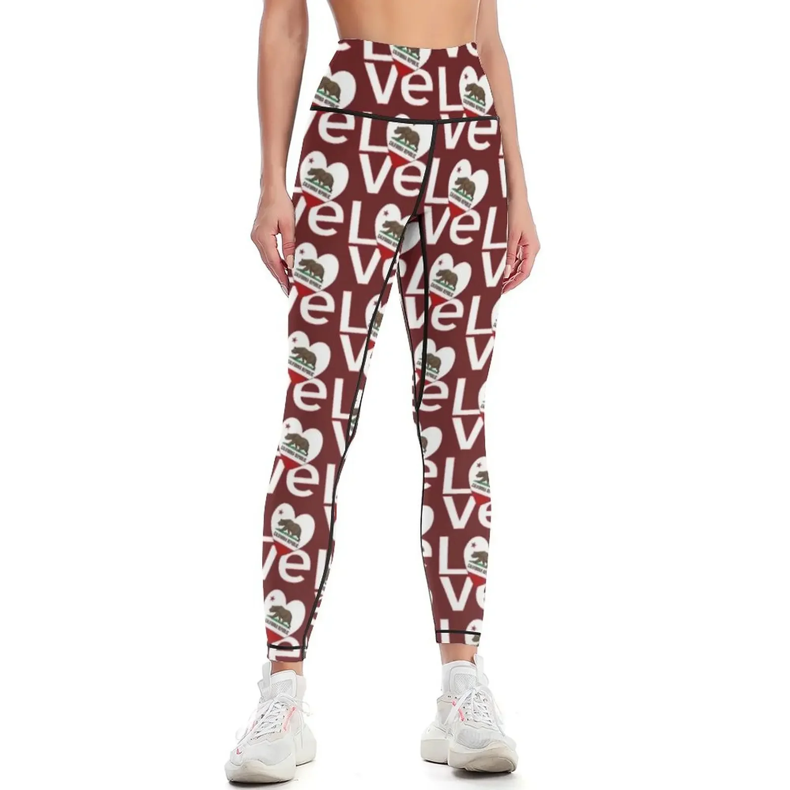Yoga Fitness California - Leggings Rojos y Blancos con la