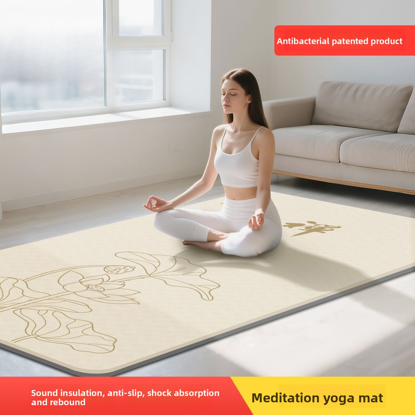 Yoga Mat For Fitness - Esterilla de Yoga Zen para Mujer,