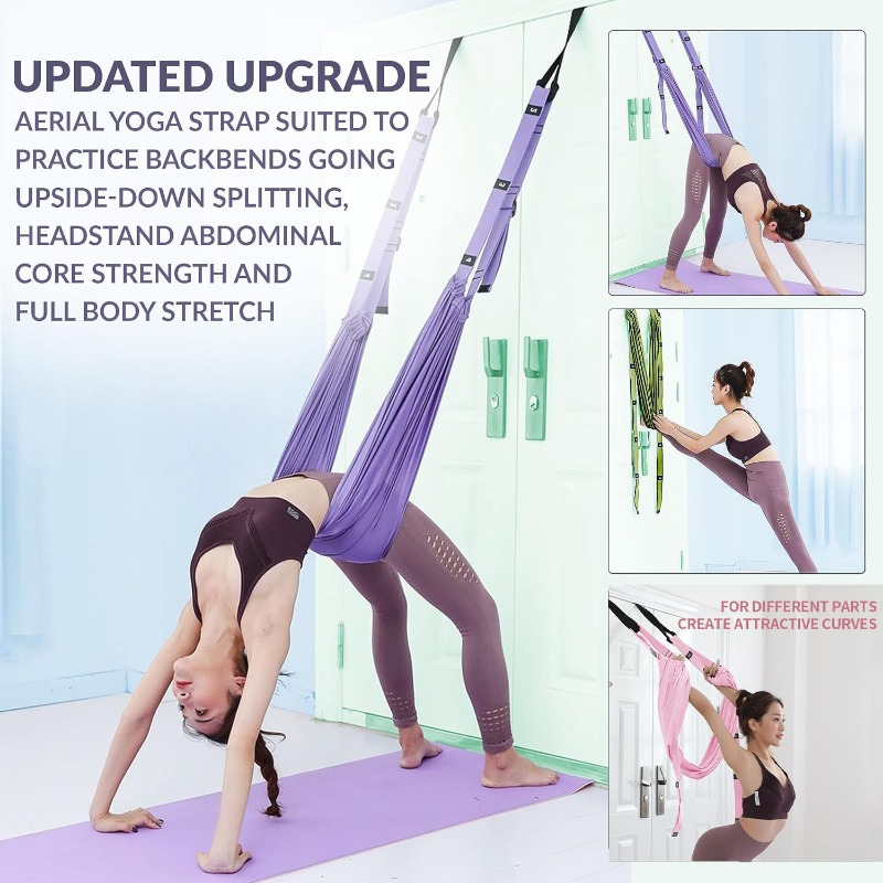 Stretch Strap Yoga - Hamaca Ajustable para Yoga Aéreo, Pilates,
