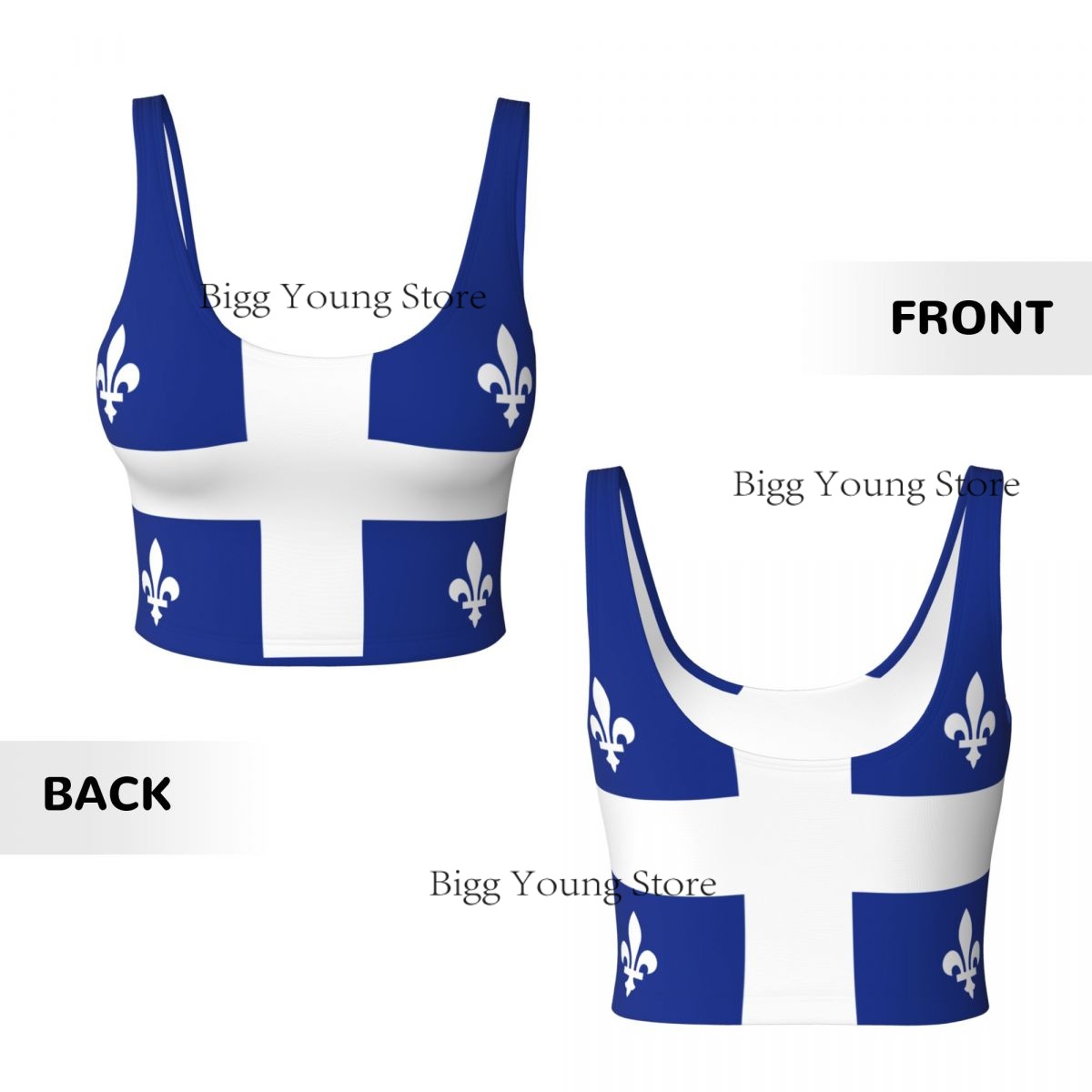 Yoga Fitness Quebec - Camisetas básicas con bandera de Quebec,