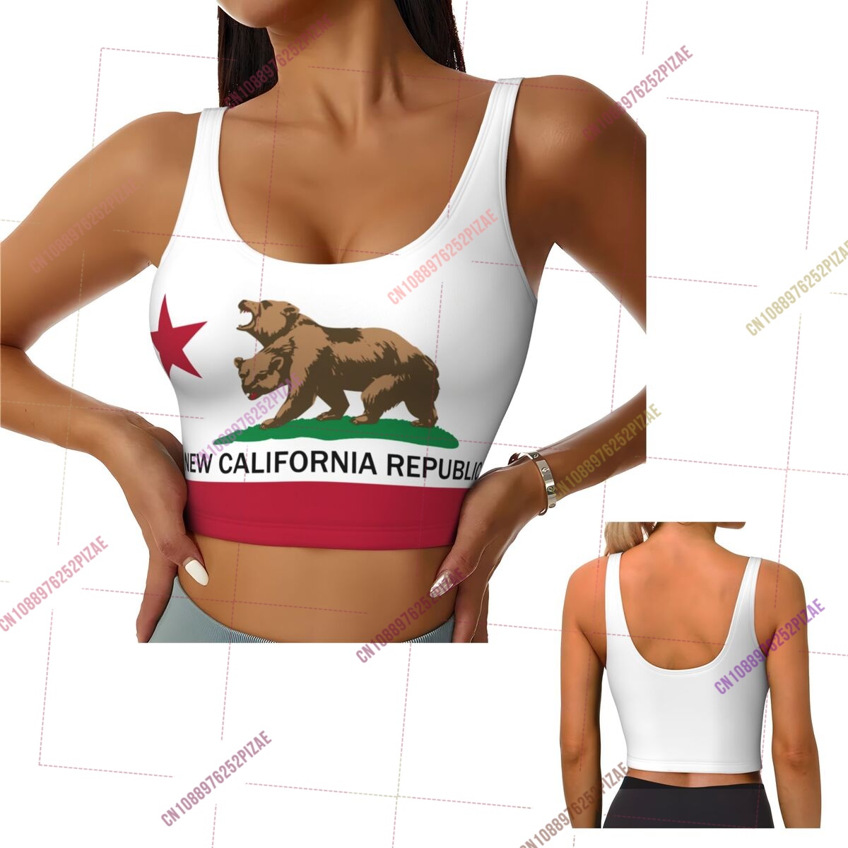 Top Deportivo Corto con Diseño - Yoga Fitness California reseña y precio